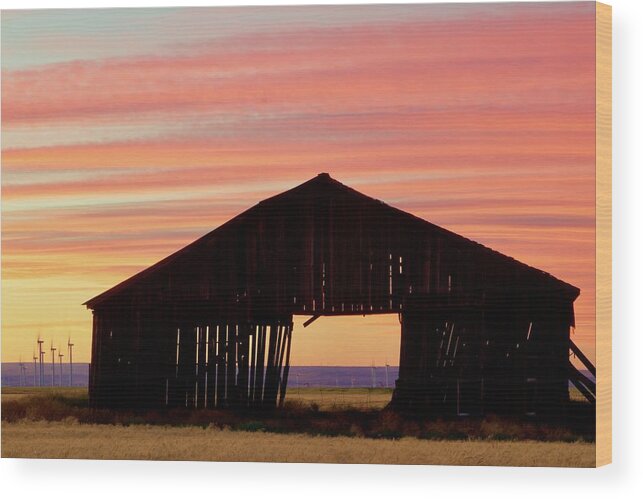 Barn Wood Print featuring the photograph Yesterday and Today at Sunset by Todd Kreuter