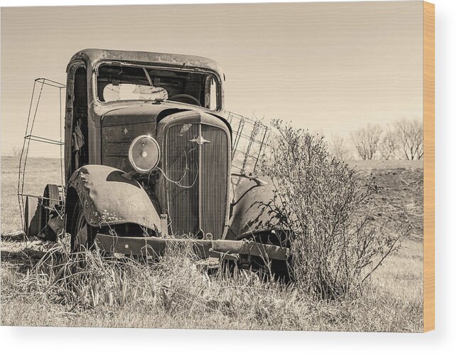 Vintage Truck Wood Print featuring the photograph Yesterday by Holly Ross