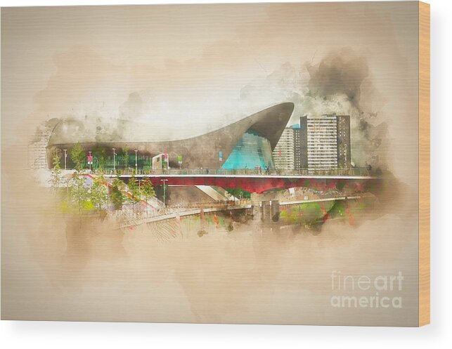  Wood Print featuring the photograph Zaha Hadid The Wave Stratford by Jack Torcello