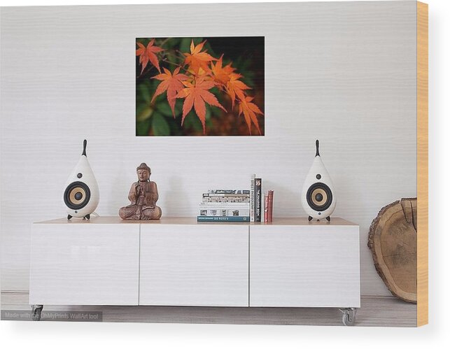 Leaf Wood Print featuring the photograph Zen Room 1 by Patricia Strand