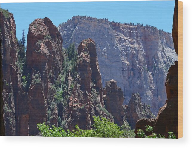 National Parks;zion Wood Print featuring the photograph Zion by Peter Hennessey