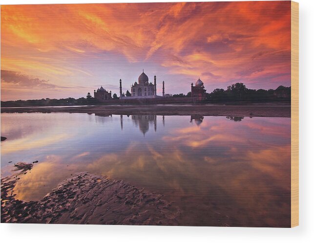 Outdoors Wood Print featuring the photograph . The Taj by Photograph By Ashique