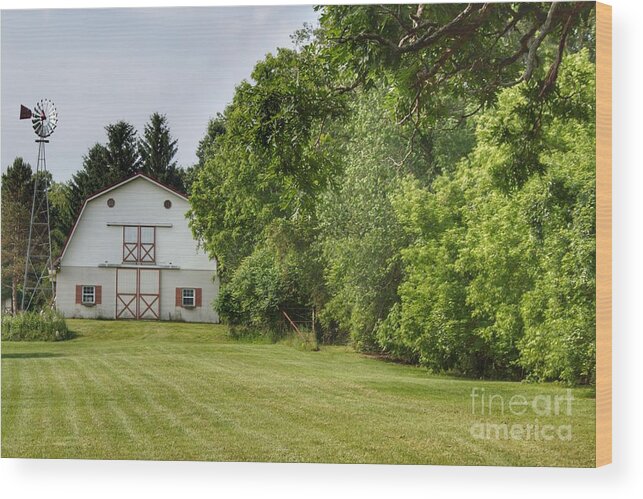 Barn Wood Print featuring the photograph 0321 - Hunters Creek White by Sheryl L Sutter