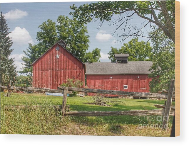 Barn Wood Print featuring the photograph 0348 - Hollow Corners Star Barns by Sheryl L Sutter