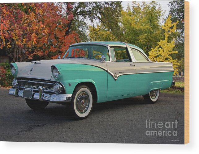 1956 Ford Crown Victoria Wood Print featuring the photograph 1956 Ford Crown Victoria by Dave Koontz