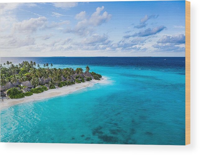 Landscape Wood Print featuring the photograph Aerial Photo Of Beautiful Paradise #1 by Levente Bodo