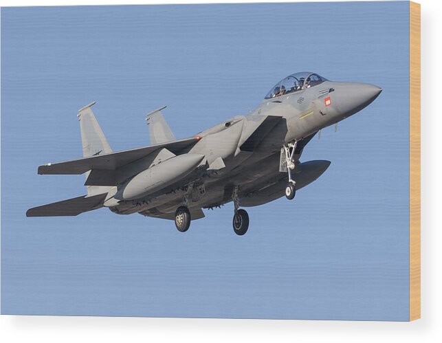 Boeing Wood Print featuring the photograph An F-15sa Strike Eagle #1 by Rob Edgcumbe