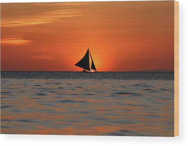 Scenics Wood Print featuring the photograph Beautiful Sunset #1 by Vuk8691