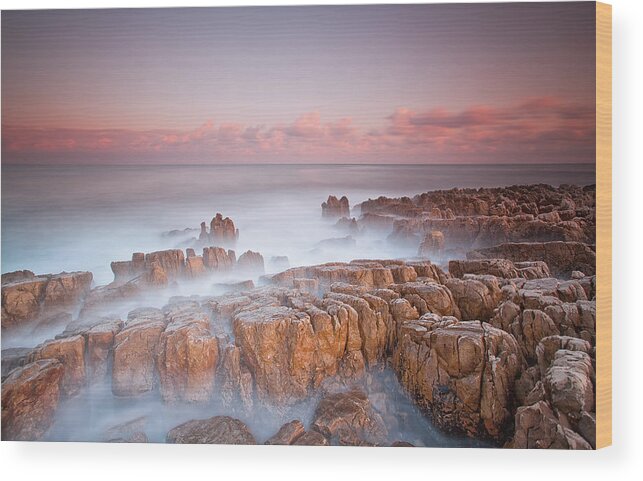 Scenics Wood Print featuring the photograph Cap Dantibes French Riviera #1 by Eric Rousset