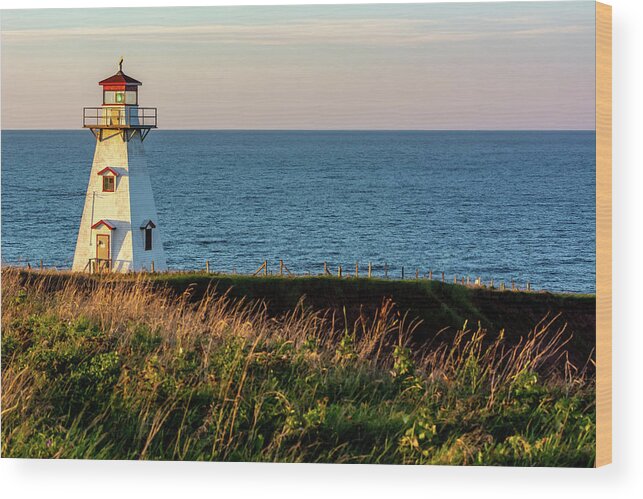 Pei Wood Print featuring the photograph Cape Tryon Lighthouse #2 by Douglas Wielfaert