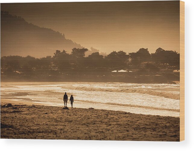 Scenics Wood Print featuring the photograph Carmel Beach In Carmel-by-the-sea #1 by Pgiam