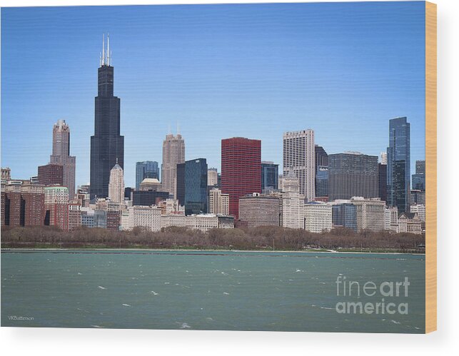 Chicago Wood Print featuring the photograph Chicago Skyline by Veronica Batterson