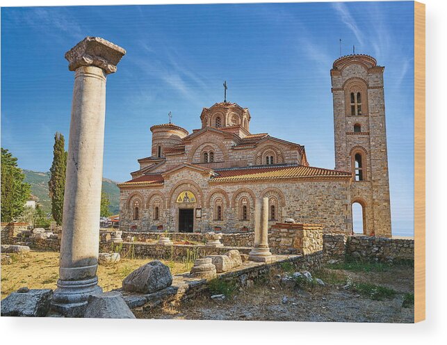 Scenic Wood Print featuring the photograph Church Saint Panteleimon, Ohrid #1 by Jan Wlodarczyk