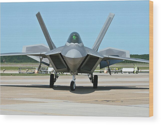 F22 Raptor Wood Print featuring the photograph F22 Raptor #1 by Greg Smith