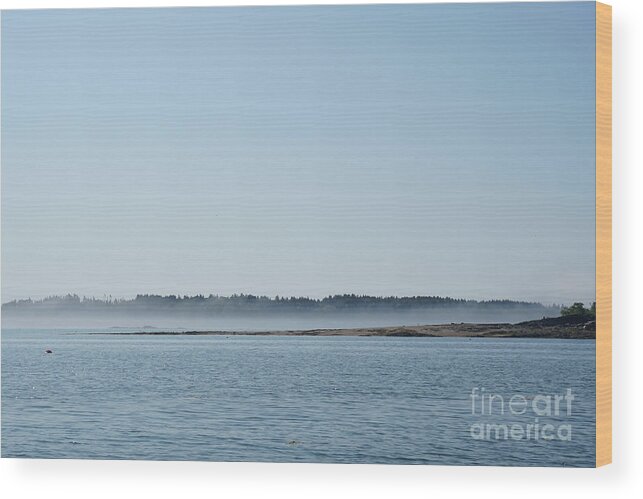 Maine Wood Print featuring the photograph Fog Over Southern Maine #1 by Jacqueline Temkin