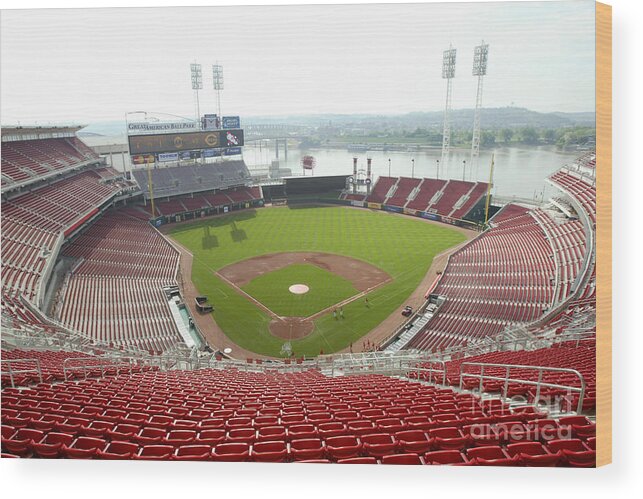 Great American Ball Park Wood Print featuring the photograph Great American Ball Park #1 by Andy Lyons