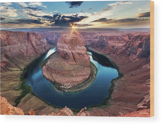 Arizona Wood Print featuring the photograph Horseshoe Bend #1 by Francesco Riccardo Iacomino