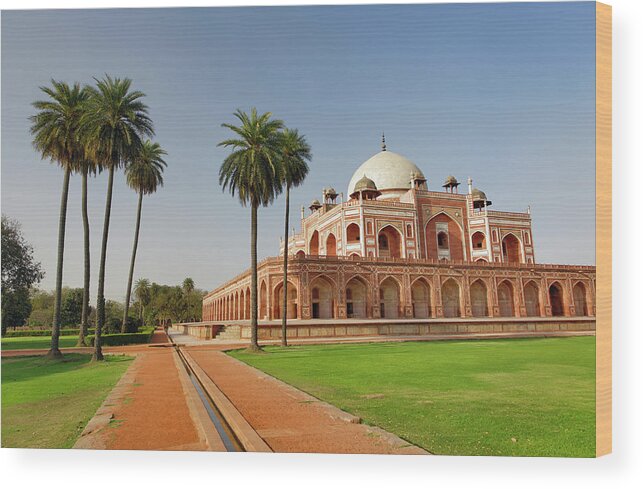 New Delhi Wood Print featuring the photograph Humayuns Tomb #1 by Adam Jones