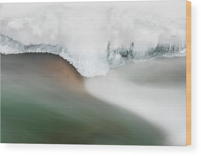 Long Exposure Wood Print featuring the photograph Ice Flow #1 by Scott Slone