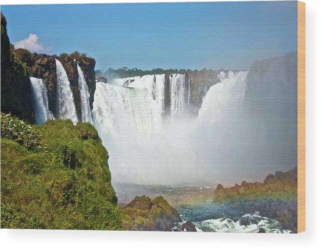 Scenics Wood Print featuring the photograph Iguazú Falls #1 by Fabiano Rebeque - Frebeque@yahoo.ca