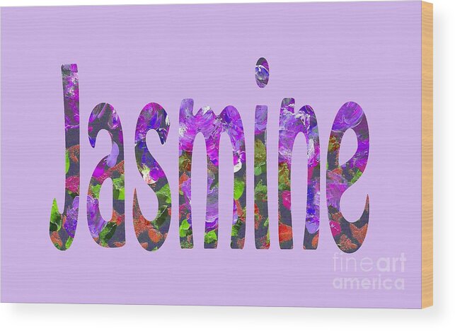 Jasmine Wood Print featuring the digital art Jasmine by Corinne Carroll