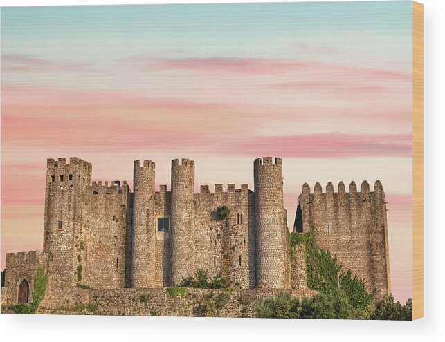 Medieval Wood Print featuring the photograph Medieval Castle of Obidos by David Letts