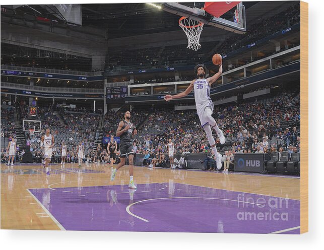 Marvin Bagley Iii Wood Print featuring the photograph Melbourne United V Sacramento Kings by Rocky Widner