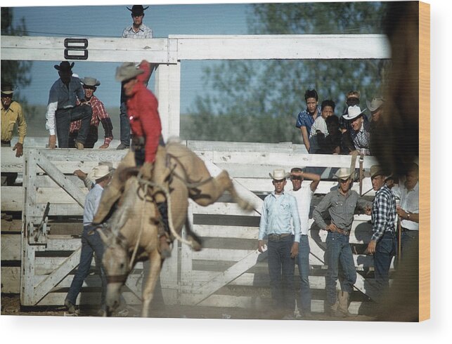 1950-1959 Wood Print featuring the photograph Rapid City Rodeo #1 by Michael Ochs Archives
