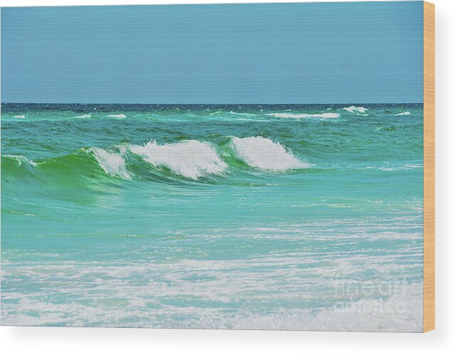 Beach Wood Print featuring the photograph Waves by Christine Dekkers