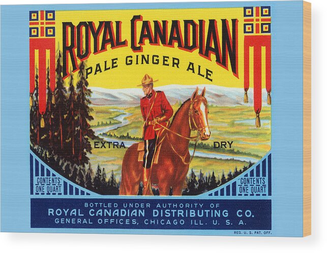 Soda Wood Print featuring the painting Royal Canadian Pale Ginger Ale #1 by Unknown