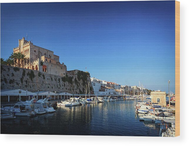 Tranquility Wood Print featuring the photograph Spain, Menorca, Ciutadella, Old Town #1 by Michele Falzone