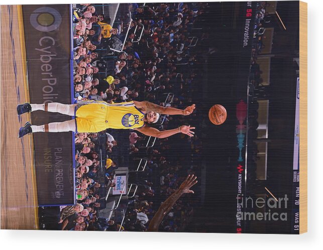 Damion Lee Wood Print featuring the photograph Charlotte Hornets V Golden State by Noah Graham