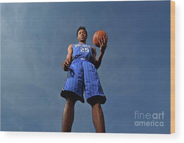 Nba Pro Basketball Wood Print featuring the photograph 2017 Nba Rookie Photo Shoot by Jesse D. Garrabrant