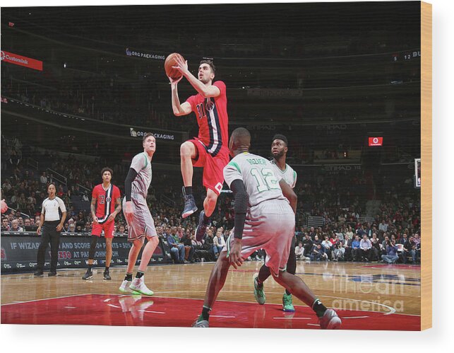 Nba Pro Basketball Wood Print featuring the photograph Boston Celtics V Washington Wizards by Ned Dishman