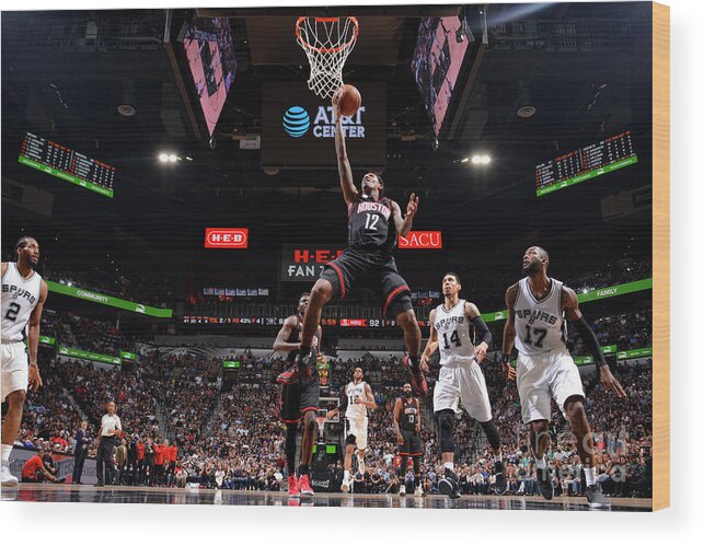 Playoffs Wood Print featuring the photograph Houston Rockets V San Antonio Spurs - by Jesse D. Garrabrant