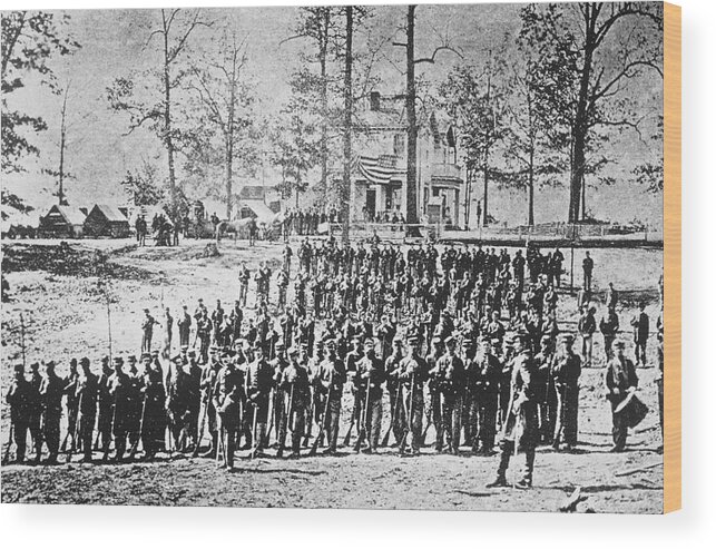 Atlanta Wood Print featuring the photograph 149th Ny Volunteer Regiment by Archive Photos