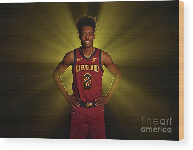 Collin Sexton Wood Print featuring the photograph 2018 Nba Rookie Photo Shoot #15 by Jesse D. Garrabrant