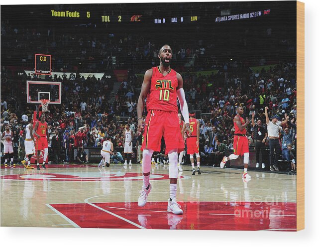 Atlanta Wood Print featuring the photograph Cleveland Cavaliers V Atlanta Hawks by Scott Cunningham