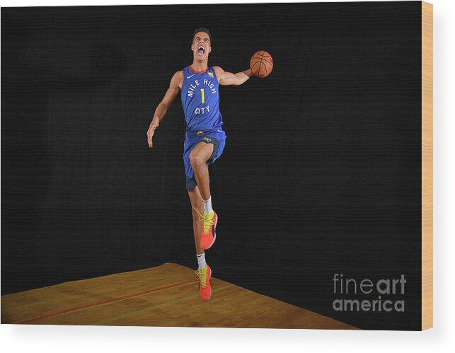 Michael Porter Jr Wood Print featuring the photograph 2018 Nba Rookie Photo Shoot #17 by Brian Babineau
