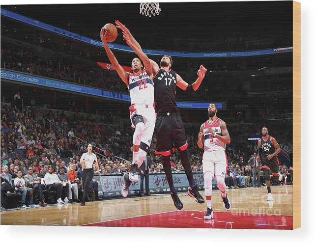 Otto Porter Jr Wood Print featuring the photograph Toronto Raptors V Washington Wizards by Ned Dishman