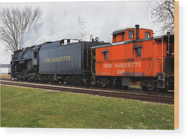Pere Marquette 1225 steam locomotive, also known as the Polar Ex Wood Print  by Bruce Beck - Fine Art America