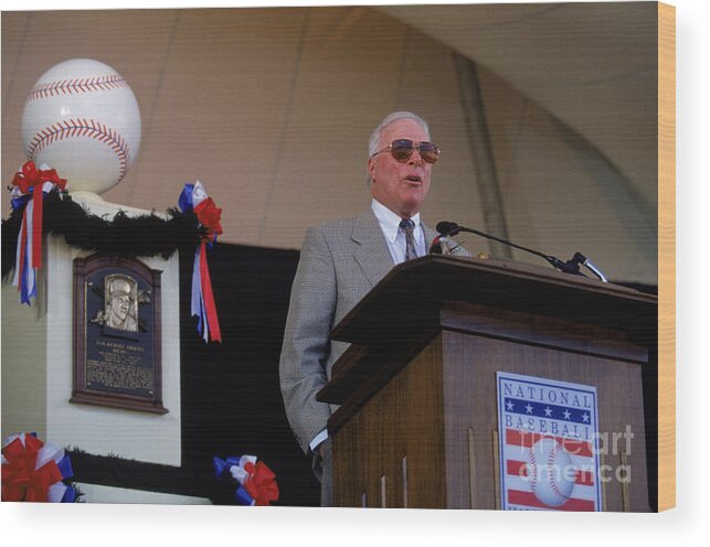 Cooperstown Wood Print featuring the photograph 1995 Cooperstown Hall Of Fame Inductions by Rich Pilling