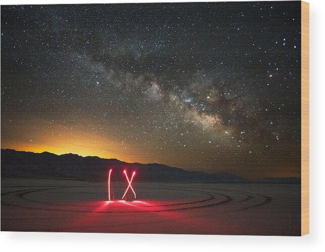 1x Wood Print featuring the photograph 1x Under Stars by John Fan