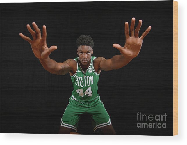 Robert Williams Wood Print featuring the photograph 2018 Nba Rookie Photo Shoot by Brian Babineau