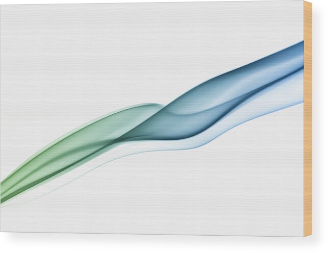 Curve Wood Print featuring the photograph Abstract Smoke #2 by Duxx