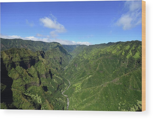 Horizontal Wood Print featuring the photograph Aerial View Of Koloa, Kauai, Hawaii #2 by Ryan Rossotto