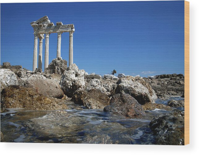 Ancient History Wood Print featuring the photograph Apollo Temple #2 by Barcin
