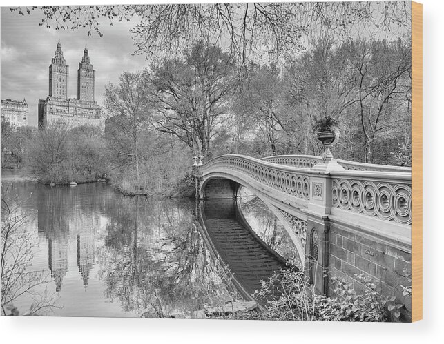 Estock Wood Print featuring the digital art Bridge & Lake, Central Park Nyc #2 by Lumiere