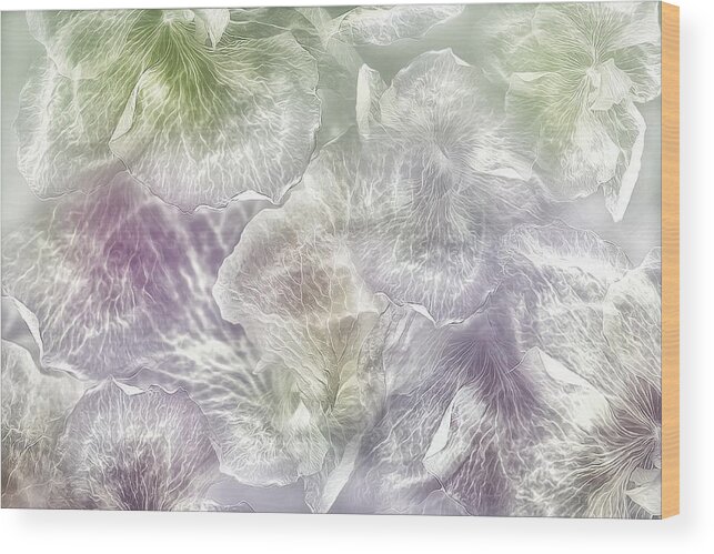 Flower Petals Wood Print featuring the photograph Dancing Flowers #2 by Ludmila Shumilova