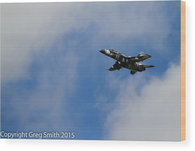 F18 Wood Print featuring the photograph F18 #2 by Greg Smith